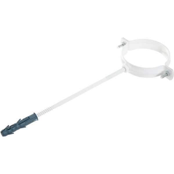 Кронштейн трубы металлический Сяйво L=220 мм D=90 мм белый 