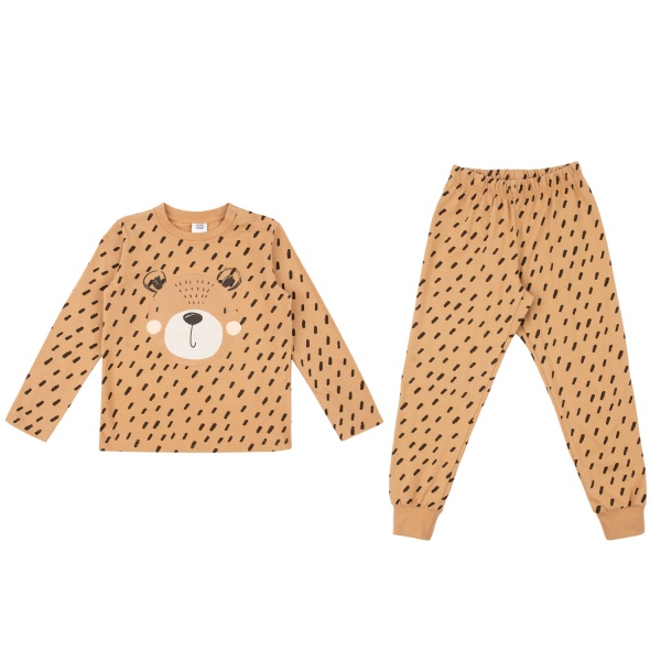 Піжама дитяча для хлопчиків Funtime р.86 бежевий із малюнком 