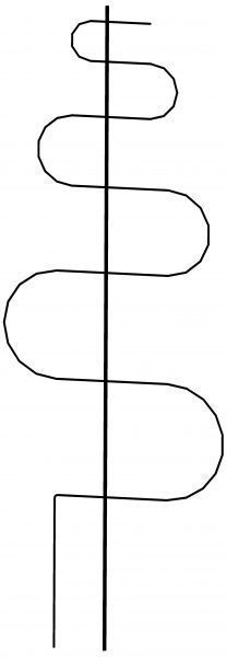 Опора змейка 850 мм