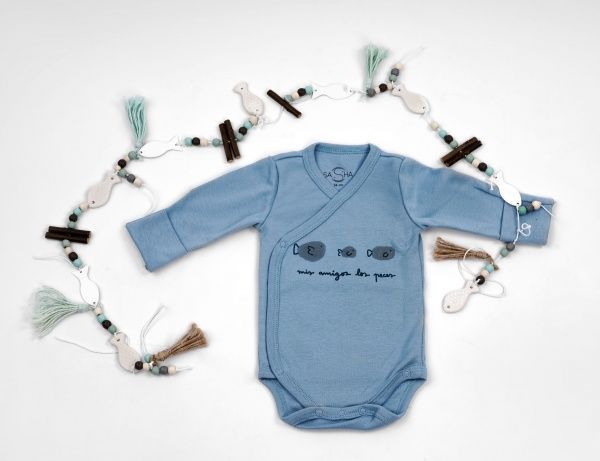 Боді дитяче Sasha р.74 блакитний 4154/6 