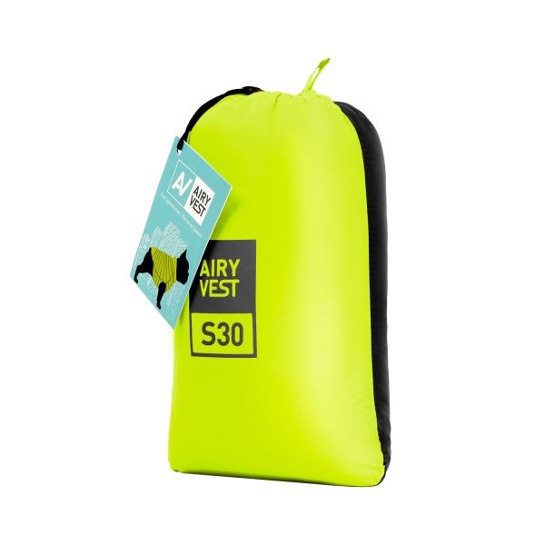 Куртка Airy Vest двостороння для собак S 30 cалатово-чорна