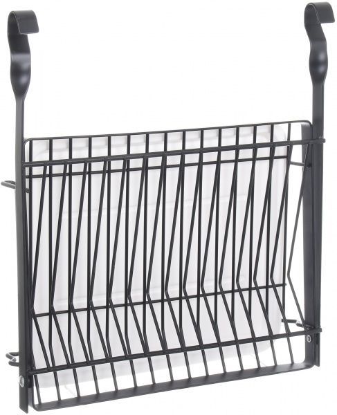 Сушилка для посуды Flamberg на рейлинг с поддоном черный