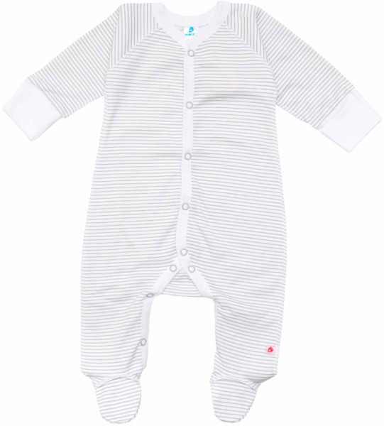 Комбинезон Minikin серая полоска р.86 белый с серым 198050386 