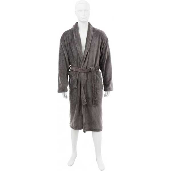 Халат чоловічий La Nuit Solid сірий XL + взуття