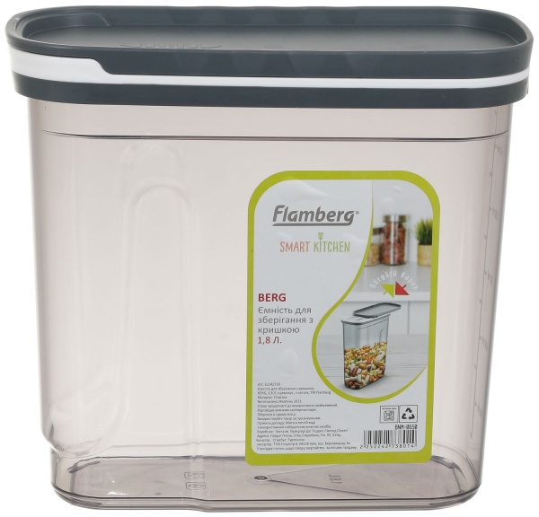 Емкость для хранения с кришкой BERG 1,8 л Flamberg