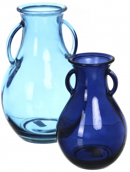 Ваза скляна San Miguel Cantaro 32 см блакитна вода 