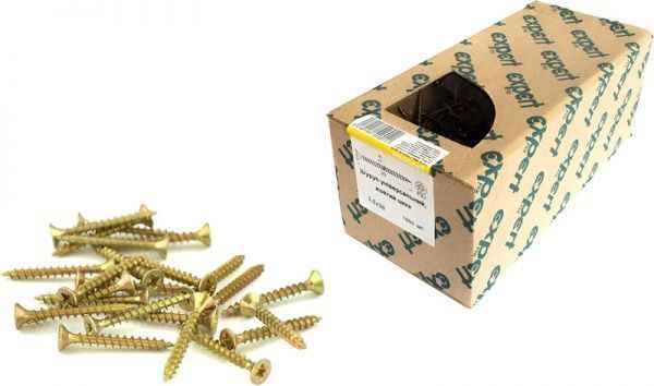 Шуруп универсальный потайная головка ЦЖ 3,5x30 мм 1000 шт EXPERT FIX