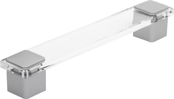 Меблева ручка 128 мм матовий хром Poliplast 0094TRASVO