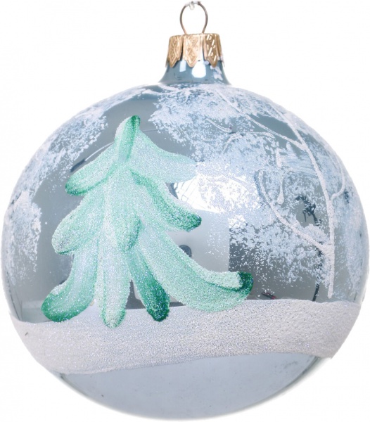 Шар новогодний мульти d 100 мм в ассортименте