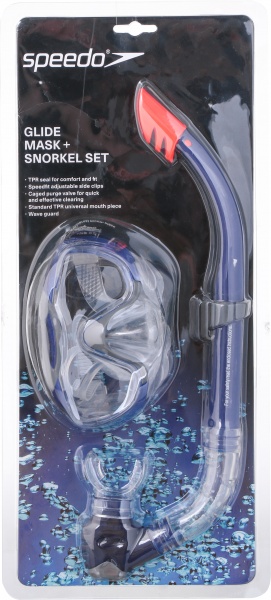 Набор для дайвинга Speedo Glide Mask & Snorkel Set 8016585052 8016585052 р.OS синий