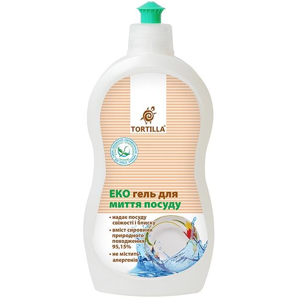 Засіб для ручного миття посуду TORTILLA Еко 0,5л