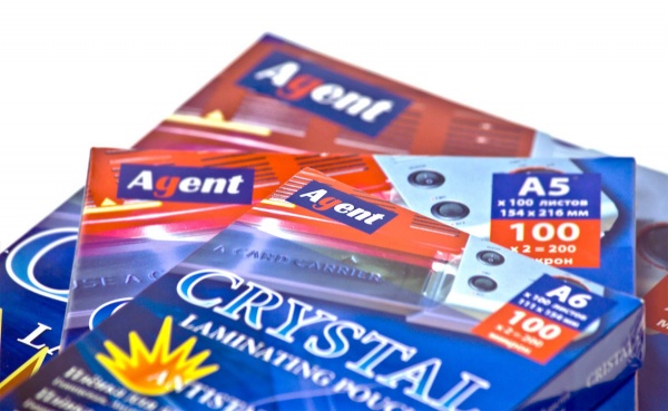 Плівка для ламінування Agent (82,5х113) 100 мкм Antistatic 100 шт.