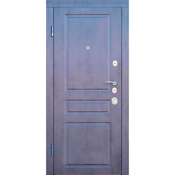 Двері вхідні Abwehr АП2-335 086Л (БТ+Б) моноблок KALE+верхній замок KALE сірий 2050х860мм ліві