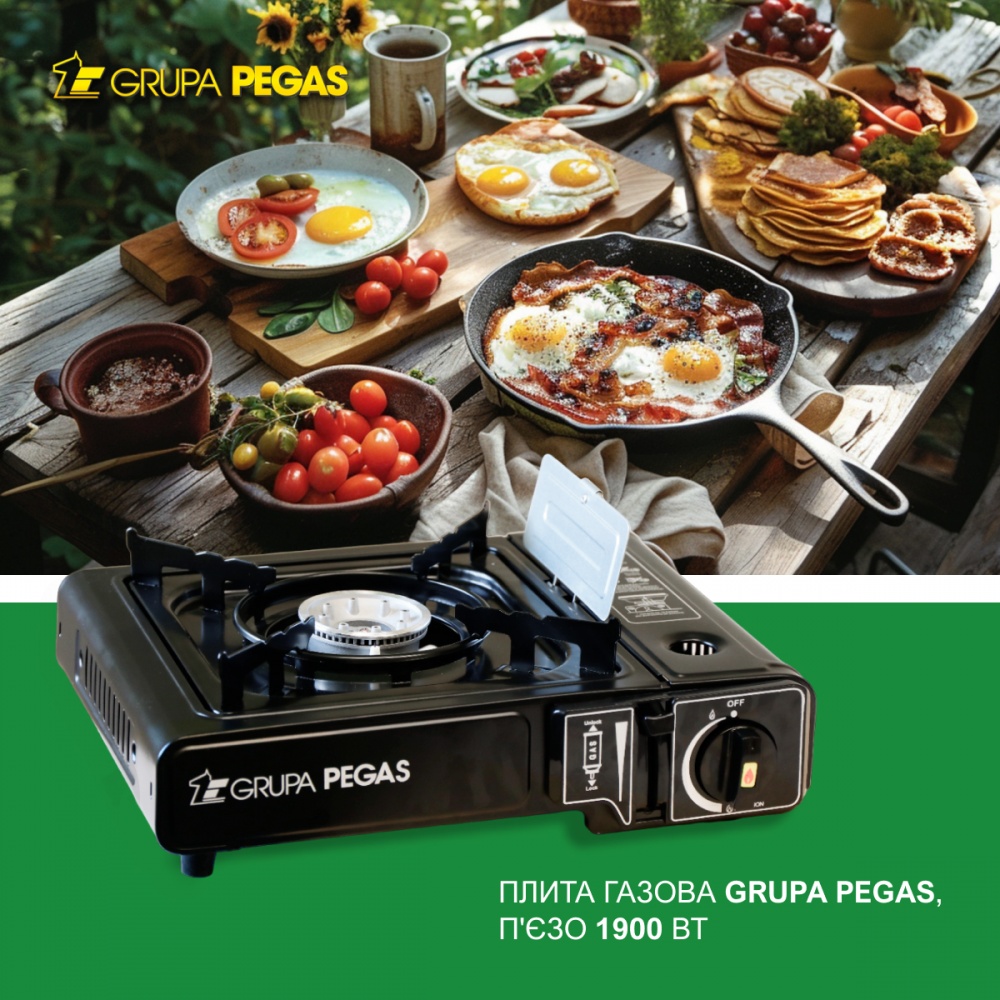 Плитка газовая Pegas Grupa пьезо 1900 Вт 1961