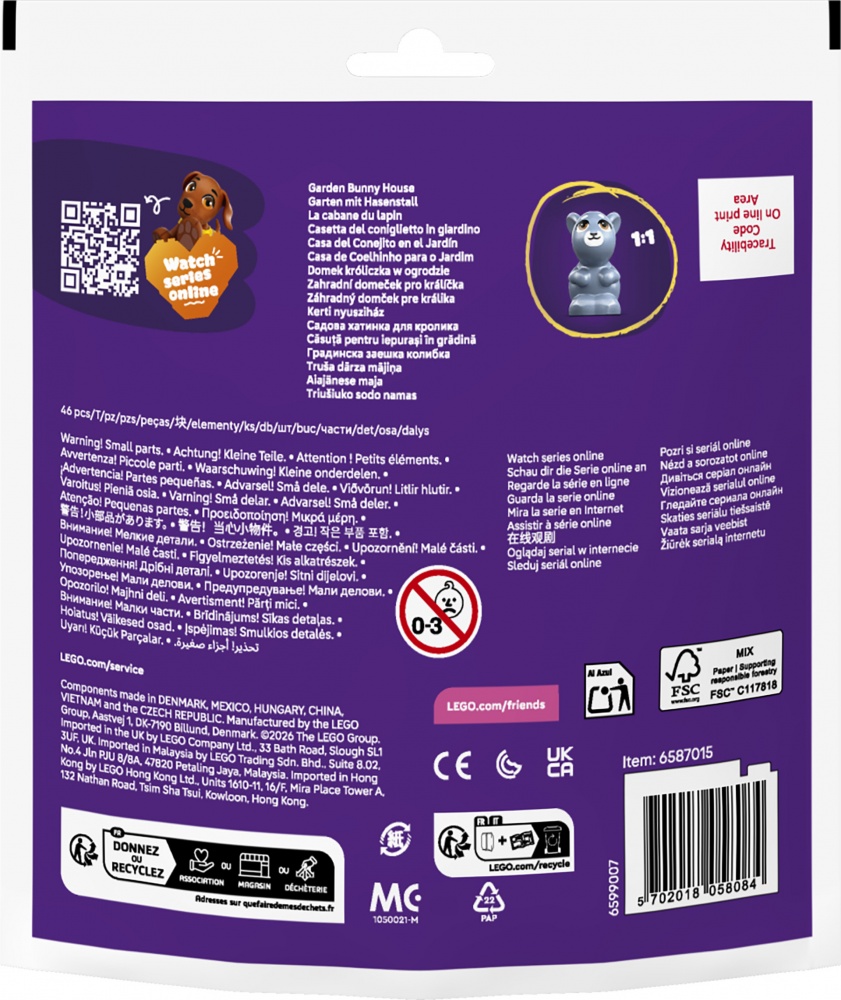 Конструктор LEGO Friends Садовая избушка для кролика 30722