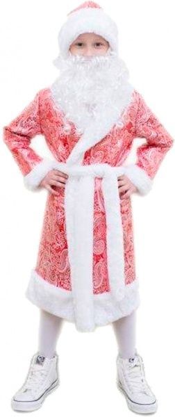 Костюм дитячий карнавальний КАРНАВАЛІЯ Дід Мороз дитячий р.122 білий із червоним 85049-1 