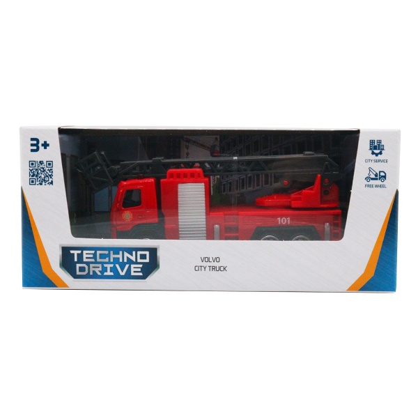 Машинка Bburago 1:43 Автомодель - Volvo Пожарная машина (со стрелой) 250302