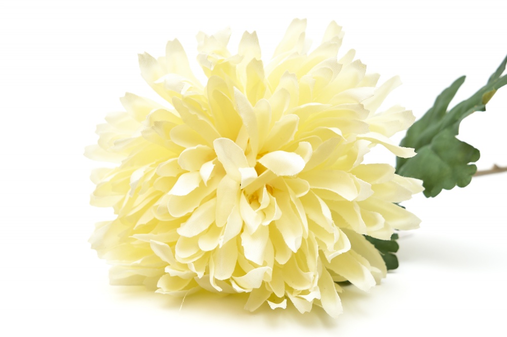 Цветок искусственный Хризантема 46 см желтая Девилон