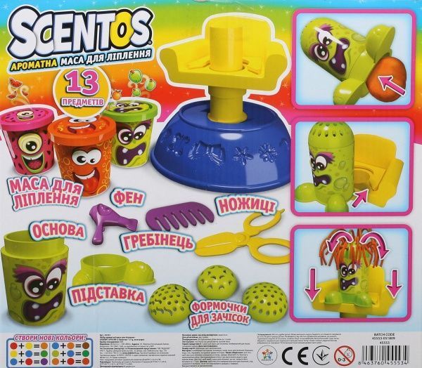 Маса для ліплення Scentos Забавні зачіски 45553