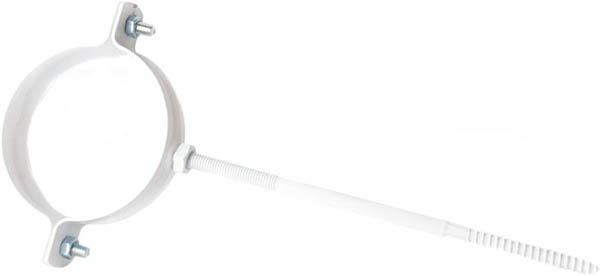 Кронштейн труби металевий Сяйво L=160 мм D=85 мм білий 