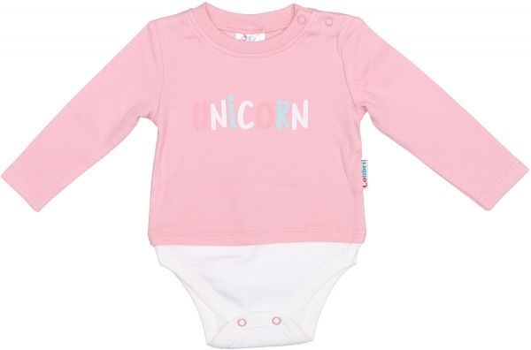 Боди Colibrі с длинным рукавом UNICORN р.62 коралловый/бежевый CLG004 
