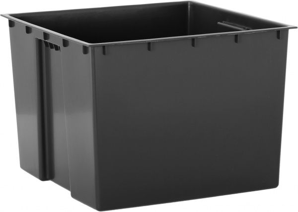 Горщик пластиковий Lamela Фінезія квадратний 120,5л білий/чорний 