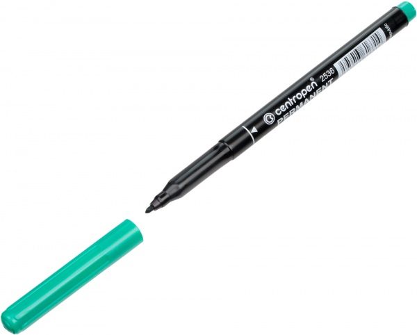 Маркер перманентный Centropen 1 мм 2536 зеленый 