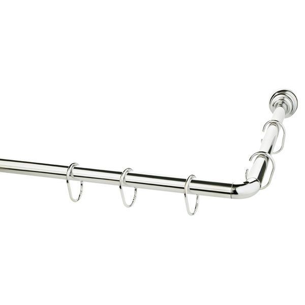 Карниз для шторки Arino 80x80 см прямокутний хром