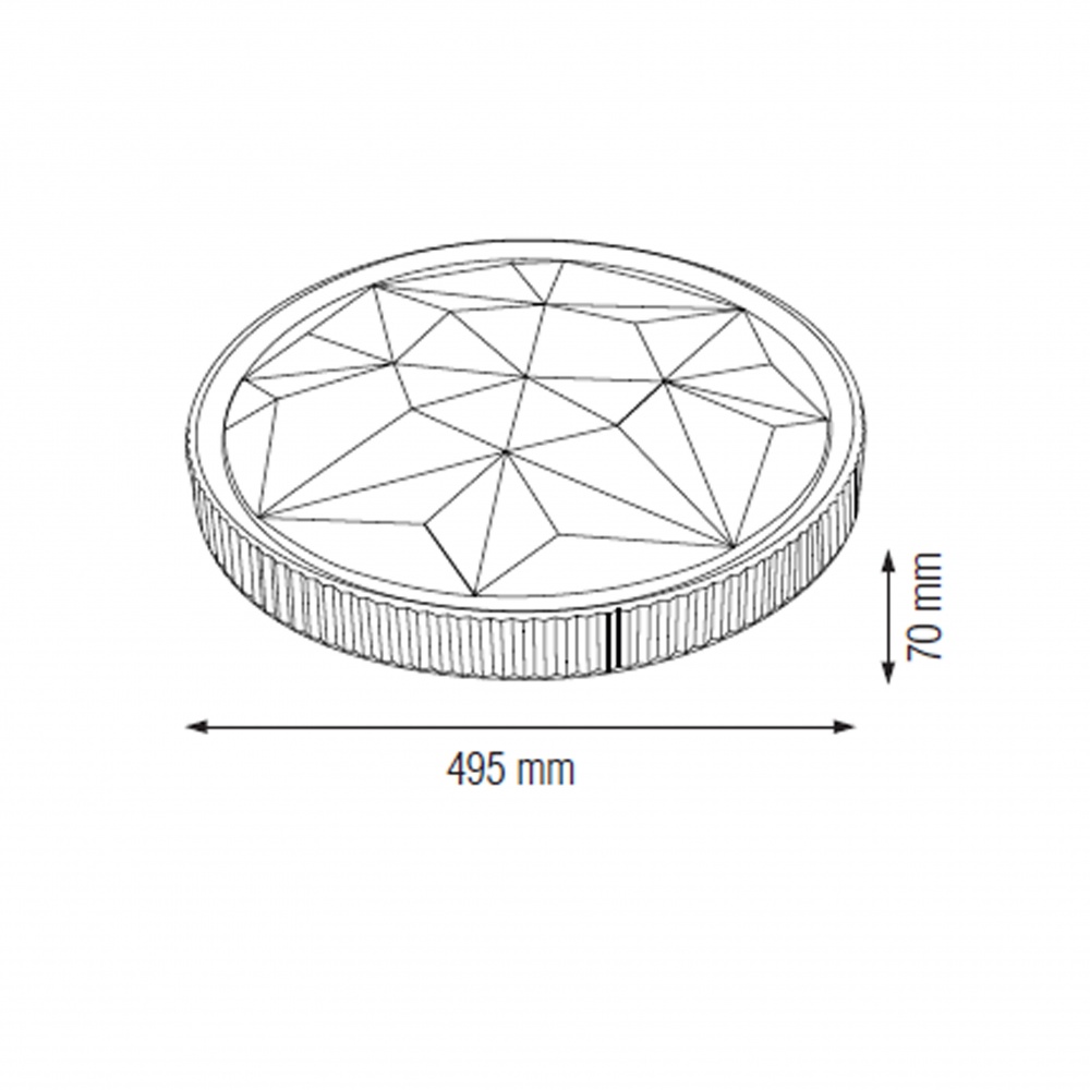 Світильник стельовий HOROZ ELECTRIC AZTEC 48 Вт чорний 6400 К 027-018-0048-03-1