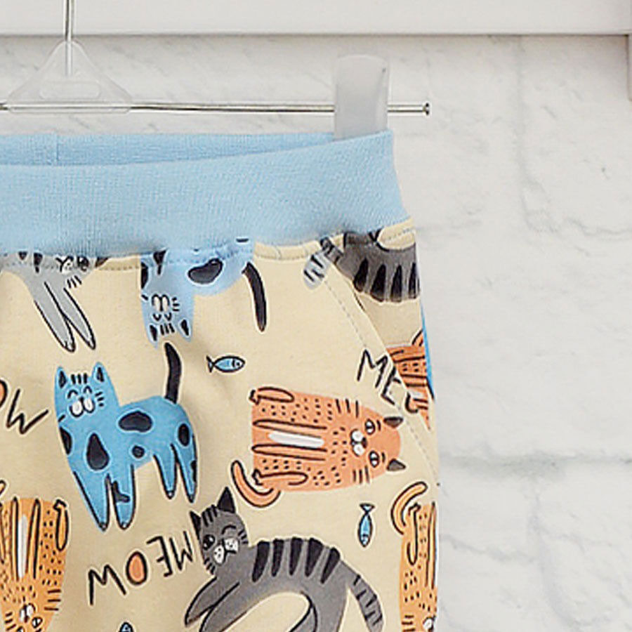 Штанишки Blanka Кошки с карманами р.74-80 голубой 110589