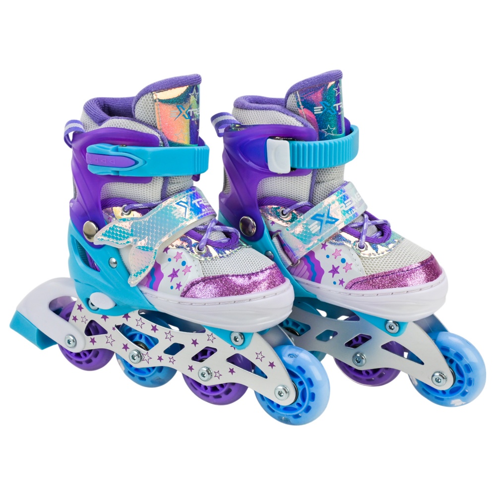 Роликовые коньки Shantou Extreme Motion RL25433 р. 30-33 фиолетовый