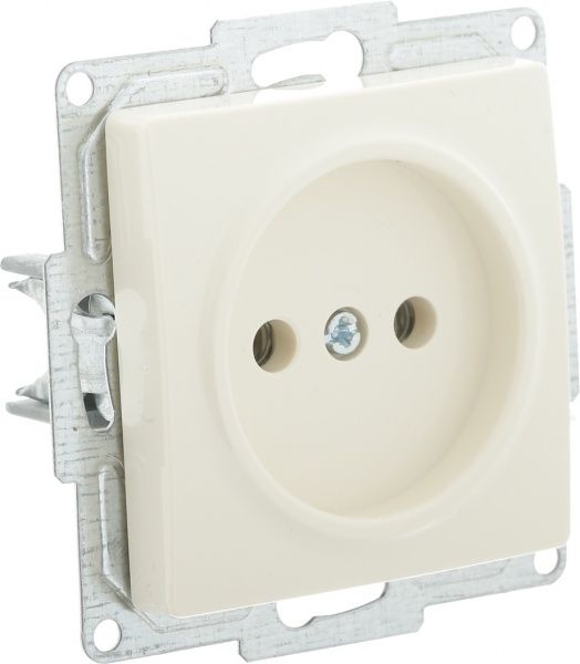 Розетка без заземлення Gunsan Visage без шторок без кришки кремовий 15 28 12 00 151 113