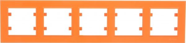 Рамка пятиместная Makel Karea горизонтальная оранжевый