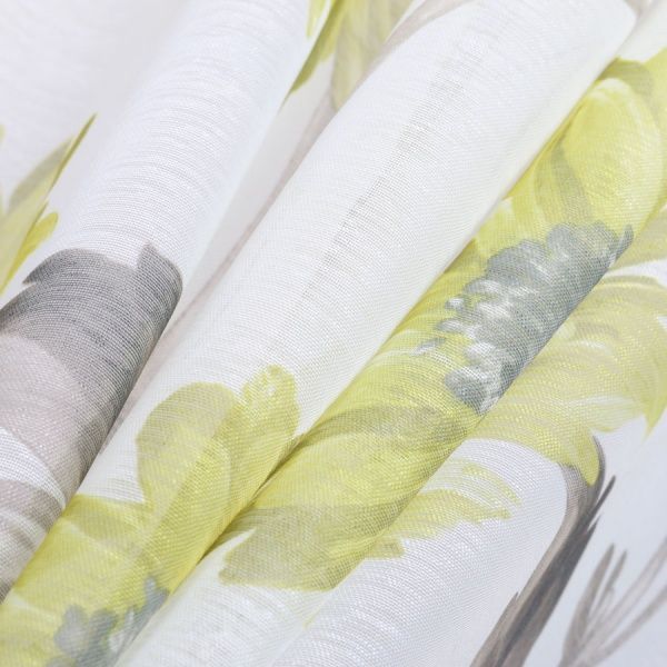 Комплект тюлів для кухні 2х140х160 см Квіти зелені La Nuit