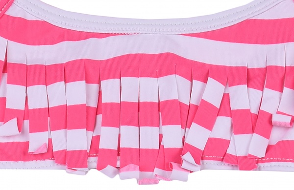 Купальник для дівчаток Bibo 8002 р.116 рожевий із білим 