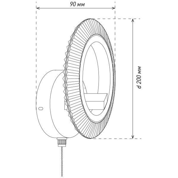 Бра Hopfen LED 7 Вт хром ROMANTIC 1B 7W 