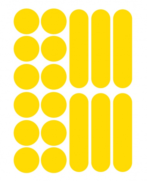 Світловідбивна наліпка LOOM Кола та лінії LM-10068-yellow для твердих поверхонь