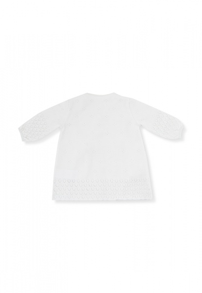 Комплект для новонароджених ART KNIT білий (сукня ажурна, плед, пов'язка на голову) р.68 