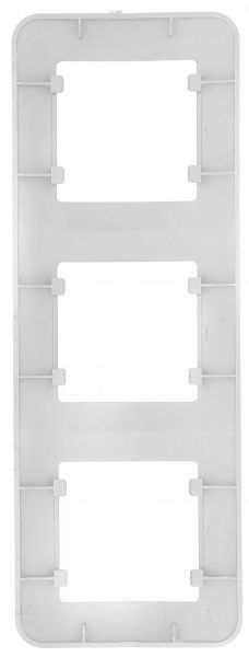 Рамка трехместная Makel Lillium Natural вертикальная серебристый