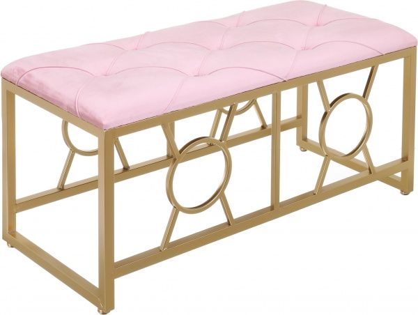 Банкетка декоративна пудрова 80х30х39 см 