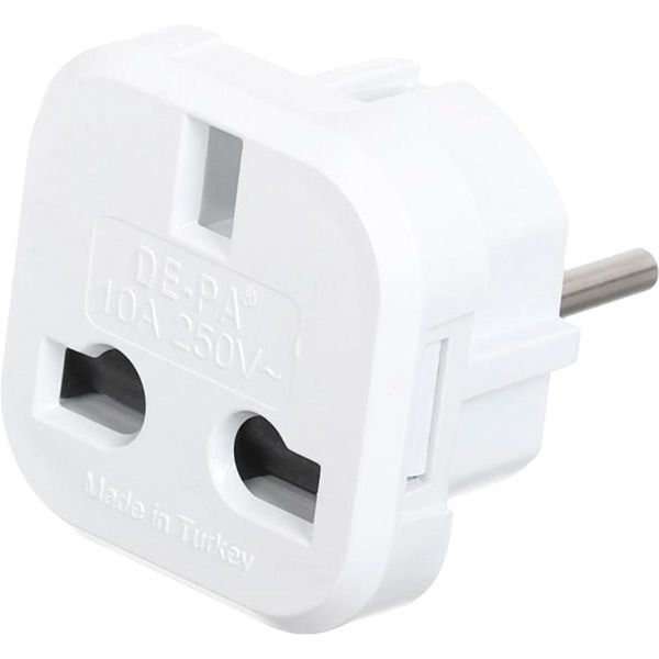 Перехідник De-Pa без заземлення 1 гн. білий 11108 WHITE 