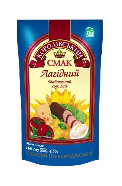 Соус майонезний Королівський смак 30% Лагідний д/п 160 г