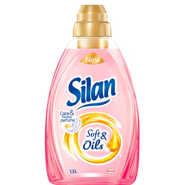 Кондиционер для белья Silan Soft&Oils розовый 1.5 л