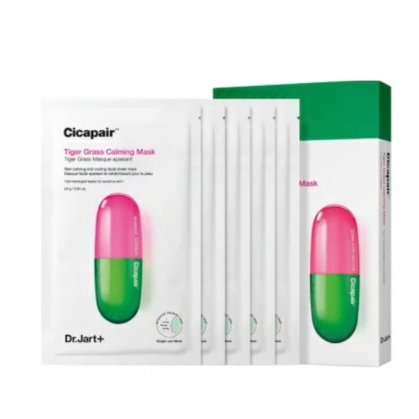 Маска для лица Dr.Jart+ Cicapair Calming Mask с экстрактом центеллы азиатской 24 г 1 шт.