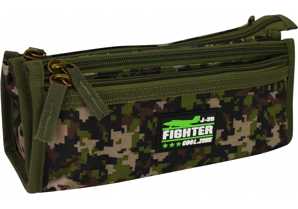 Пенал 3 відділення C-6423-green Cool For School різнокольоровий