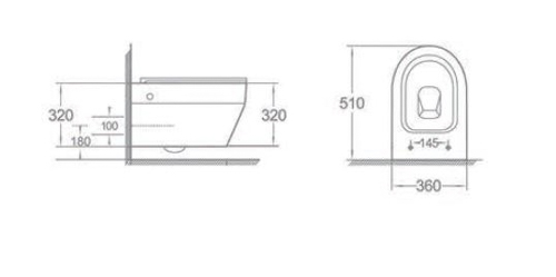 Унитаз подвесной EGO Wave