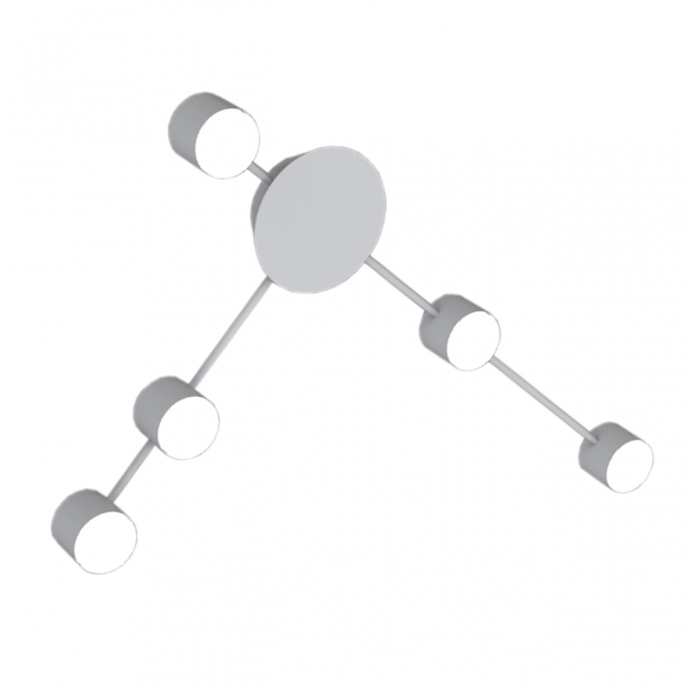Люстра потолочная Hopfen VENNSKAP-GX-5WL WH 5xGX53 белый