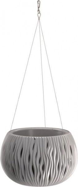 Горшок пластиковый Prosperplast Sandy Bowl WS круглый 3,9л серый (23100-405) 