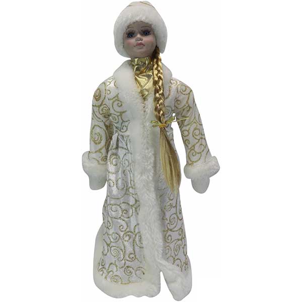 Фігура Снігурка в біло-золотому 46 см