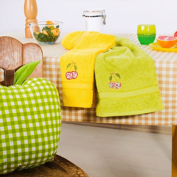 Набор салфеток Вишни 40x70 см желто-зеленый IDEIA 